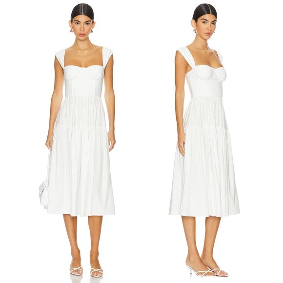 WeWoreWhat Dresses & Skirts - NWT We Wore What Corset Midi Dress, White, Size 4 ($158 Retail)